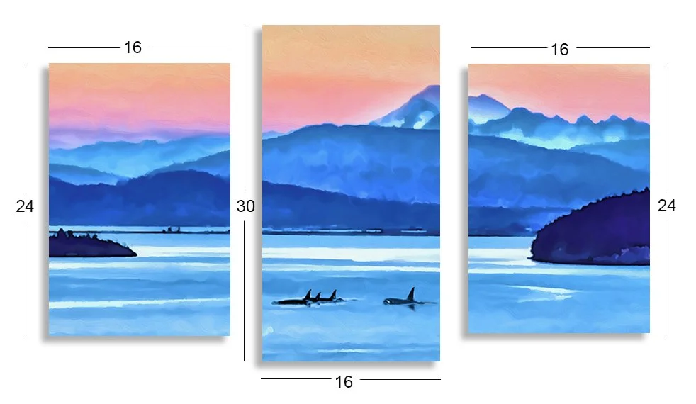 orca mountain salish sea san juan island roche harbor artist - Kim